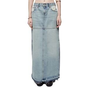 New Women’s RE/DONE Mid Rise Split Skirt Size 26